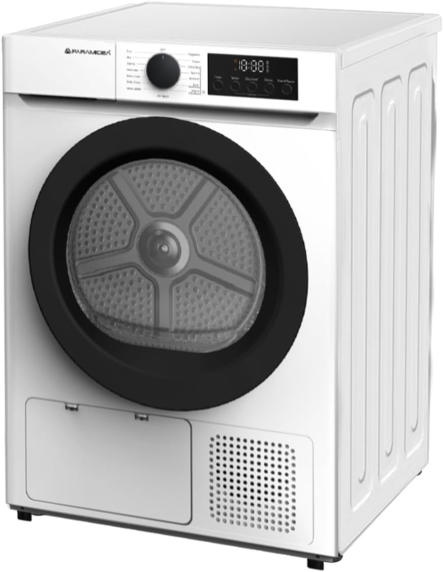 Sèche-linge DRM008W, 59,5 × 61,5 × 85 cm, 8 kg, blanc, PYRAMIDEA