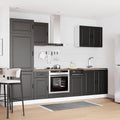 Meuble pour four et micro-ondes, 60 × 57 × 207 cm, réglable, bois, noir, pour la cuisine, ATOMSTACK MAKER