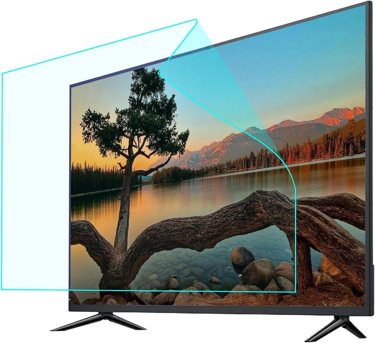 Protection d'écran TV, 698 × 392 mm, 32–75 pouces, 32 pouces, 48 pouces, bleu, QUSYZD