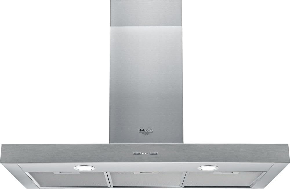 Hotpoint 9.7F hotte aspirante, 90 cm, 713 m³/h, avec éclairage LED, acier inoxydable