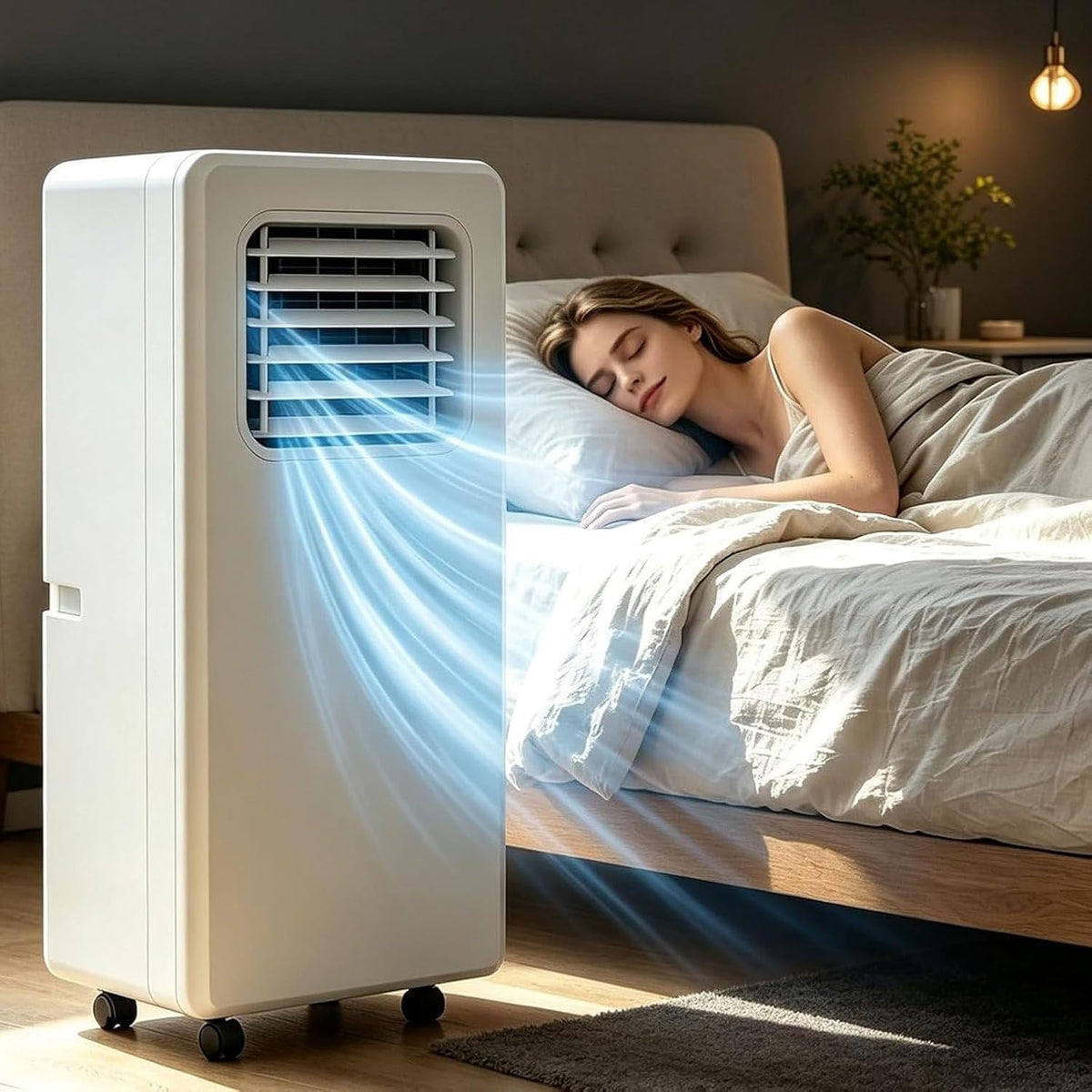 Climatiseur portable, 12000 BTU, avec télécommande, mobile, pour le bureau, Faozhuo
