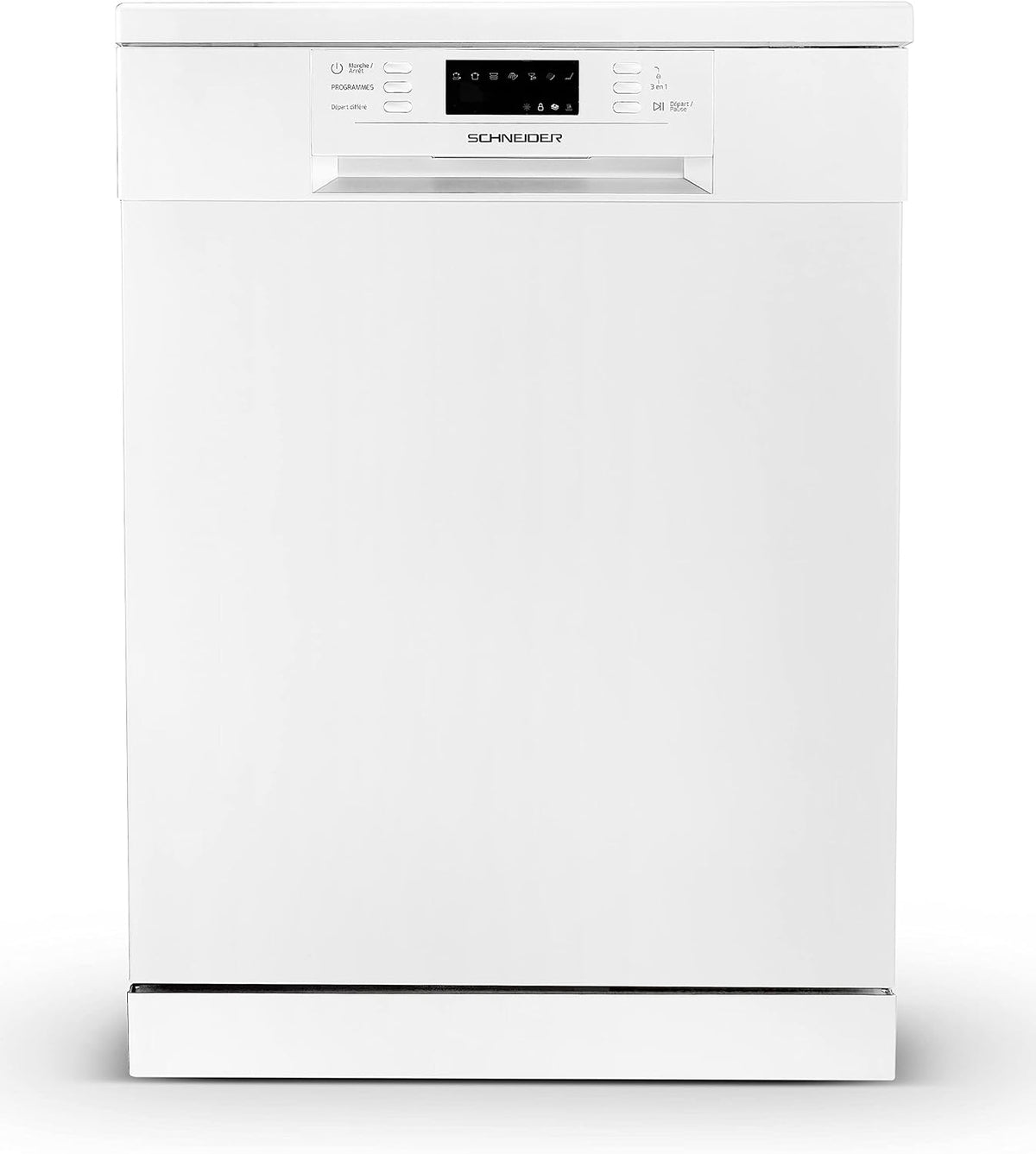 Lave-vaisselle SCDW1542IDW, 42 dB, réglable, avec tiroirs, blanc, pose libre, 15 couverts, 6 programmes, Schneider