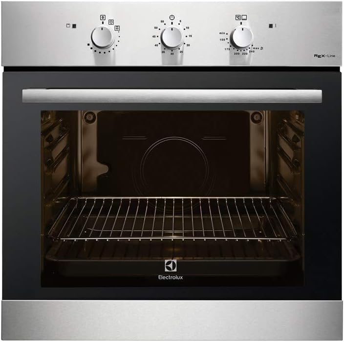 Electrolux F13GX four encastrable, 60 cm, 69 L, acier inoxydable, noir, gaz naturel