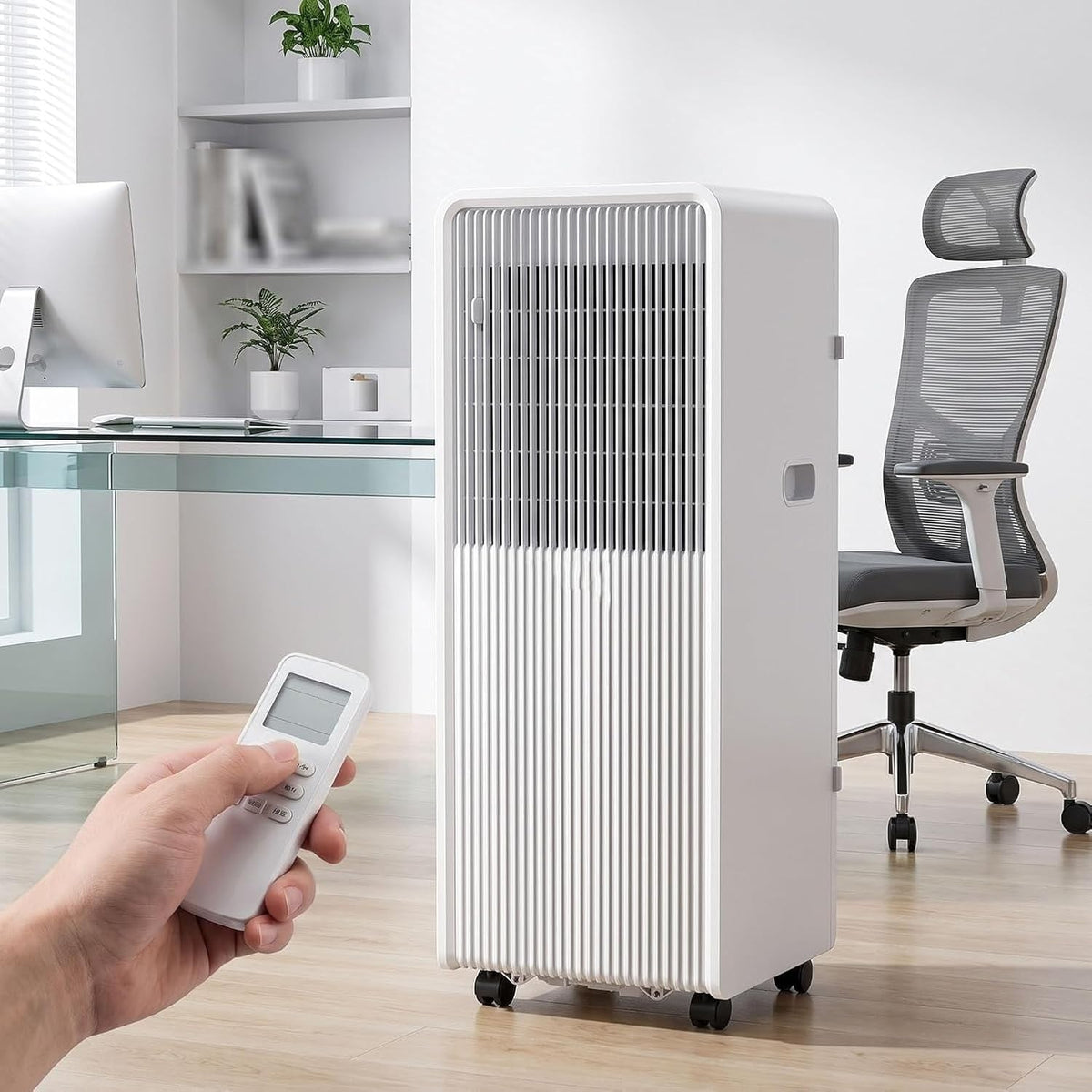 Climatiseur portable, 12000 BTU, 11000 BTU, avec télécommande, mobile, pour le bureau, pour la chambre, Wuufake