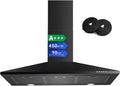 Hotte aspirante, 90 cm, 450 m³/h, avec éclairage LED, 3 vitesses, pour la cuisine, TopStrong