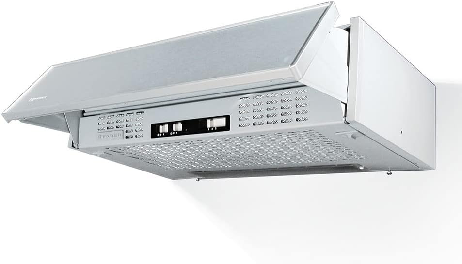 Hotte aspirante PCH01LG19A, 68 dB, argent, 3 vitesses, FABER