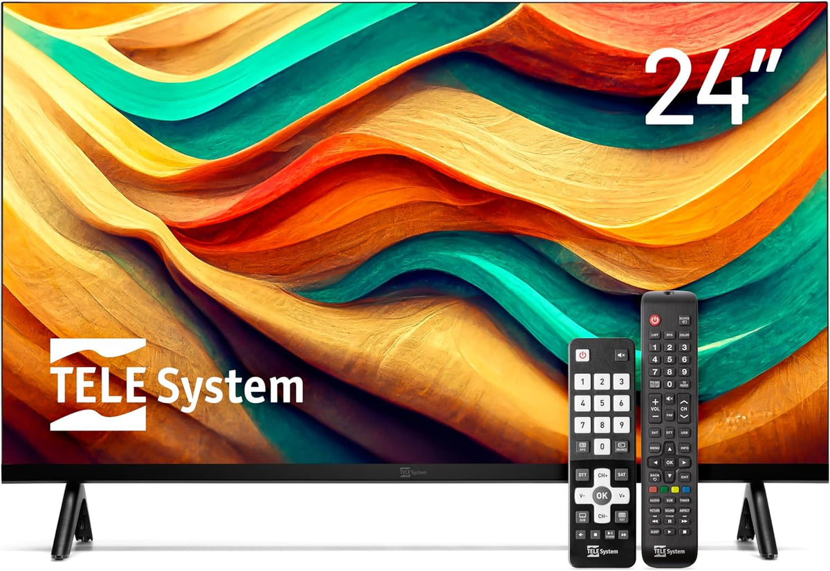 Téléviseur TS24LS15, 24 pouces, avec télécommande, TELE System