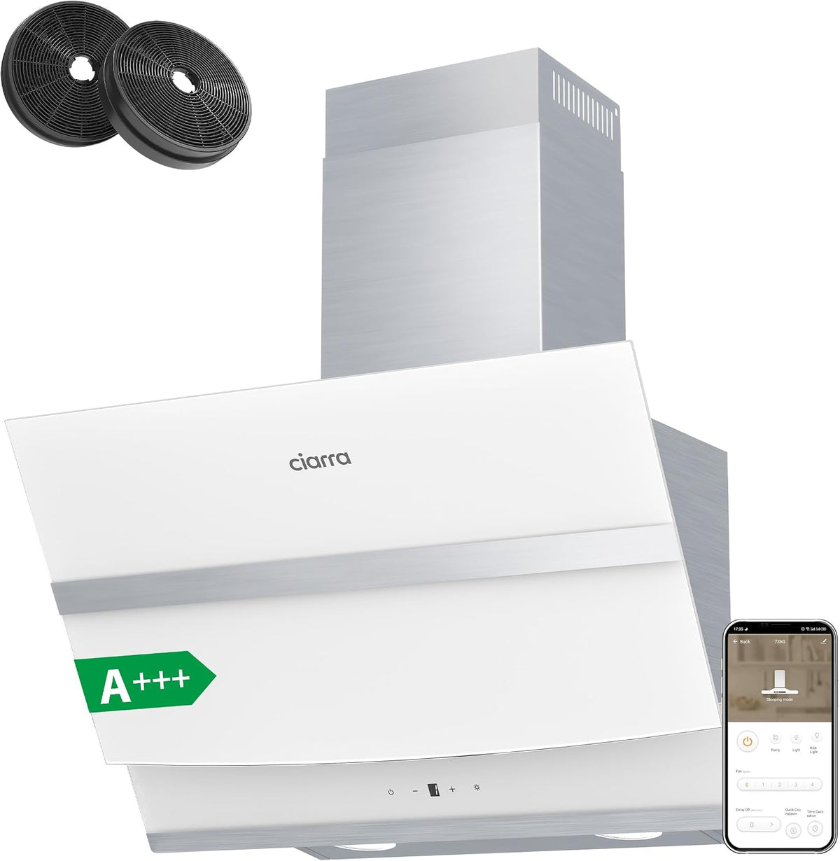 Hotte aspirante CBCW6736N, 60 cm, 692 m³/h, avec Wi-Fi, CIARRA