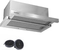 Hotte aspirante CHL03M21S, 60 cm, 400 m³/h, argent, Comfee