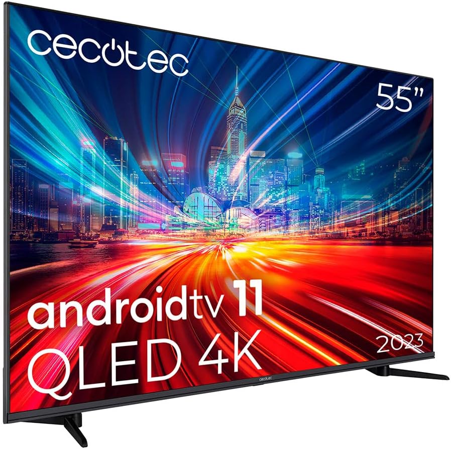 Cecotec VQU11055 téléviseur, 10 W, 12 W, commande intelligente, QLED, 4K, Dolby Vision