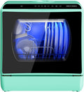 Lave-vaisselle, 45,8 × 42,8 × 42,5 cm, 5 L, avec éclairage LED, vert, 1 programme, pour la cuisine, AIRMSEN
