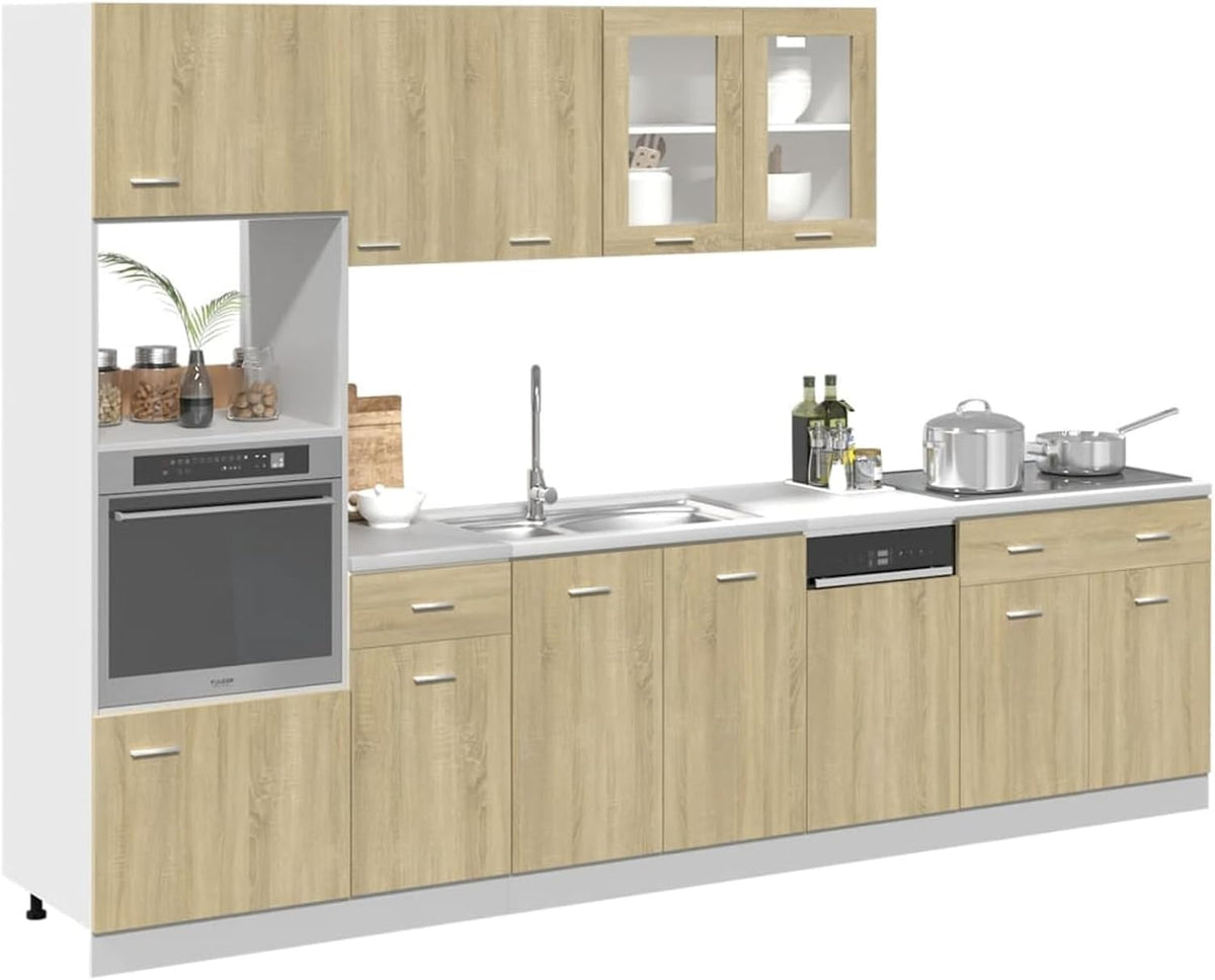 Meuble pour four et micro-ondes, 60 × 57 × 207 cm, bois, pour la cuisine, ATOMSTACK MAKER