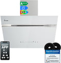 Hotte aspirante AURORA6005WED, 60 cm, 782 m³/h, avec Wi-Fi, commande intelligente, verre, blanc, KKT KOLBE