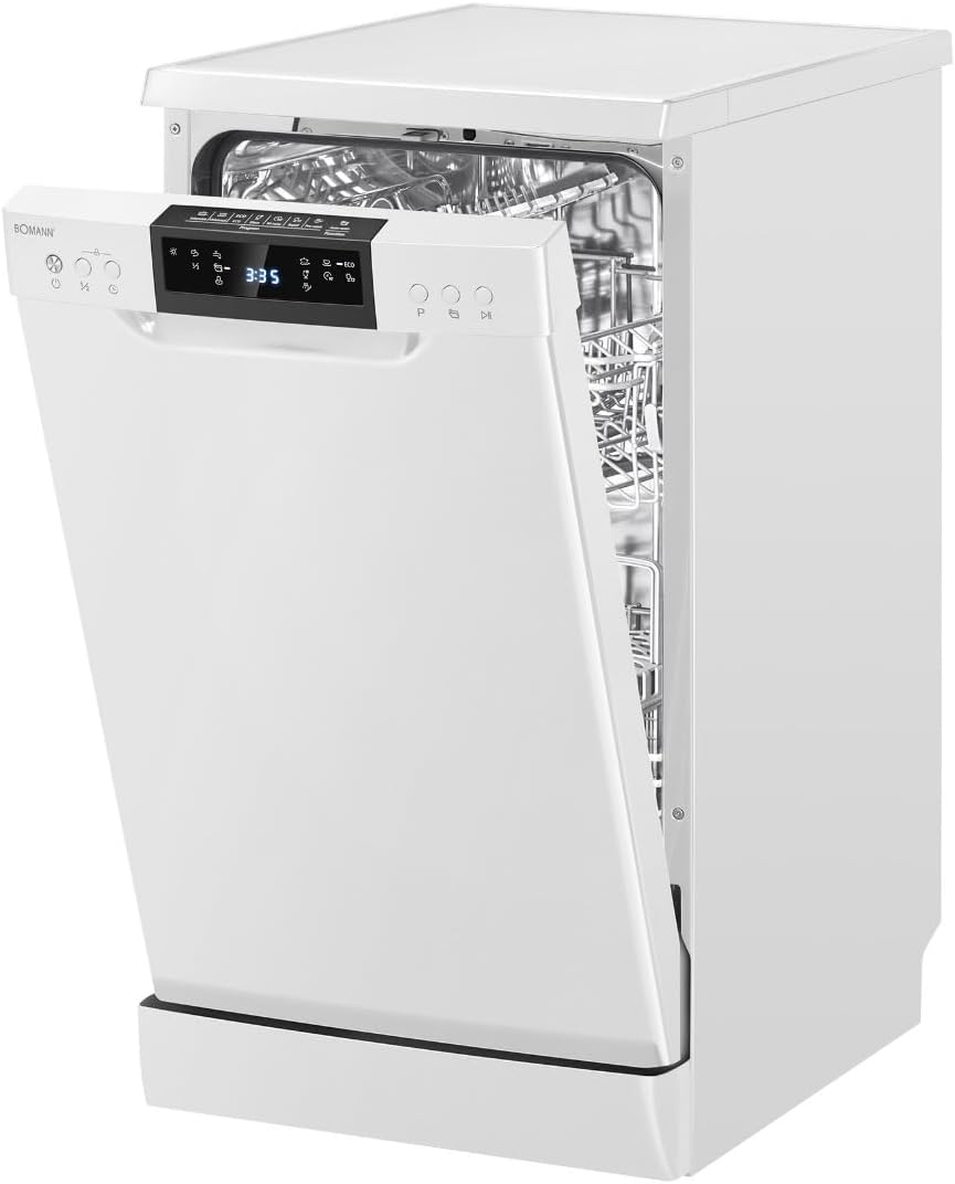 Lave-vaisselle GSP 7418, 45 cm, blanc, encastrable, 10 couverts, Bomann