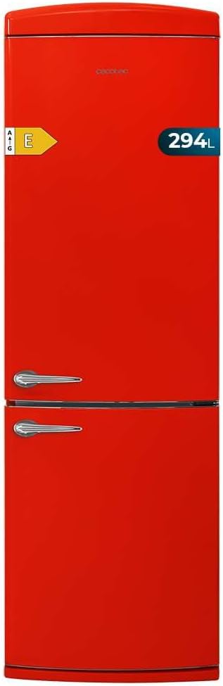 Cecotec réfrigérateur-congélateur, 190 cm, 294 L, No Frost, rouge