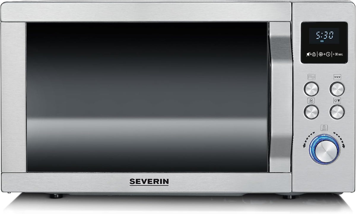 SEVERIN MW 7774 four à micro-ondes, 28 cm, 25 L, 1950 W, acier inoxydable, 10 niveaux