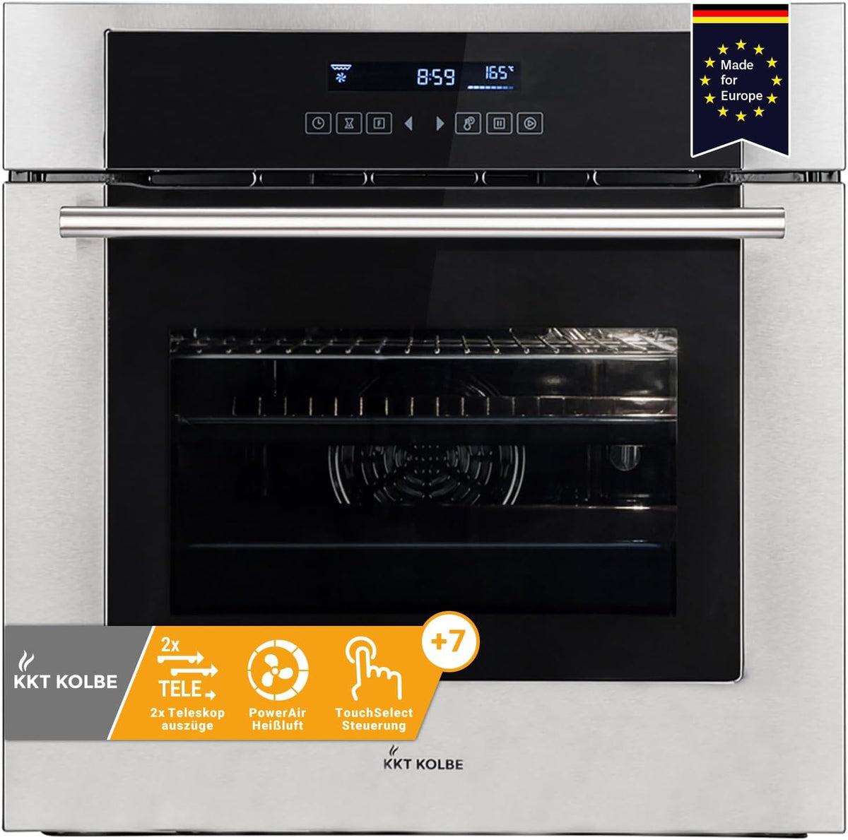 Four EB8015ED, 60 cm, 70 L, 3,3 kW, avec tiroirs, encastrable, KKT KOLBE
