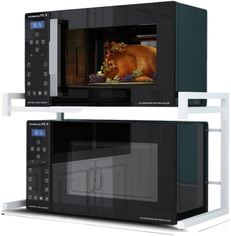 Support pour micro-ondes, réglable, métal, blanc, pour la cuisine