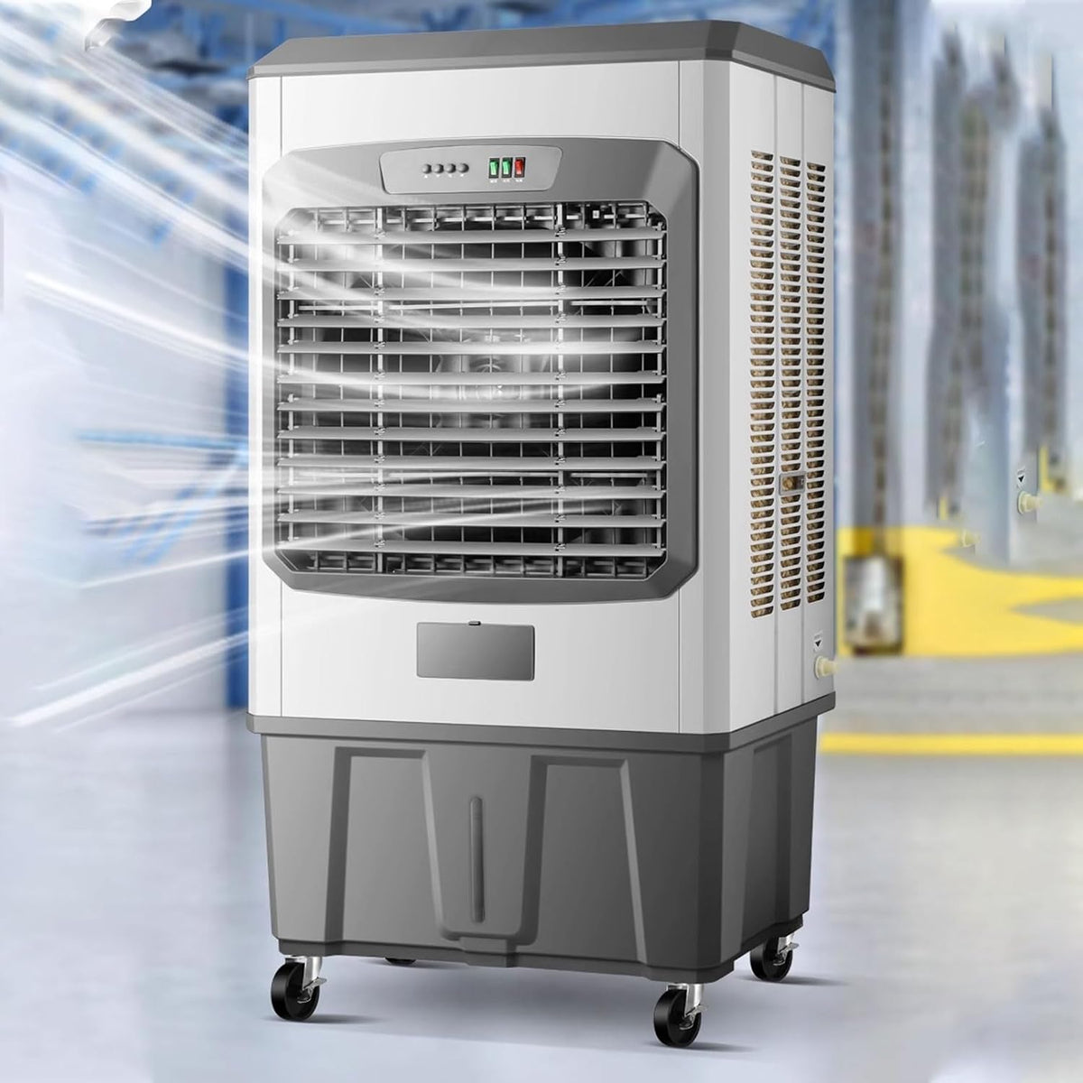 Rafraîchisseur d'air, 150 L, 220 V, mobile, 3 vitesses