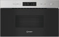 Indesit IMK12X four à micro-ondes, 25 cm, 22 L, 750 W, acier inoxydable, noir