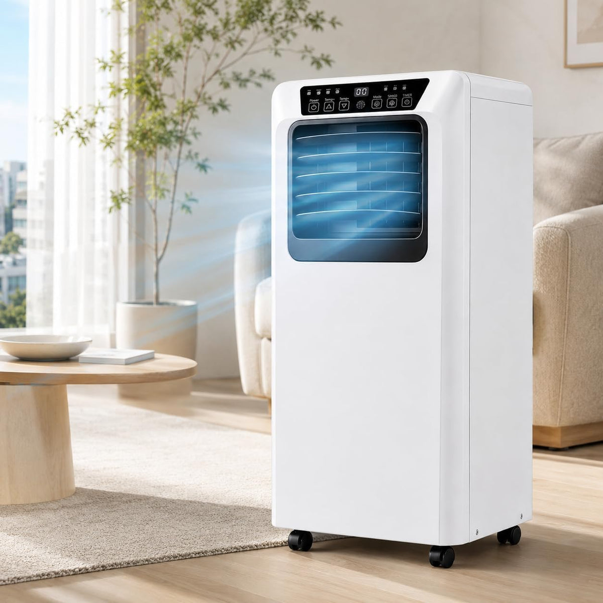 Climatiseur portable, 5000 BTU, avec télécommande, 3 en 1, 3 vitesses