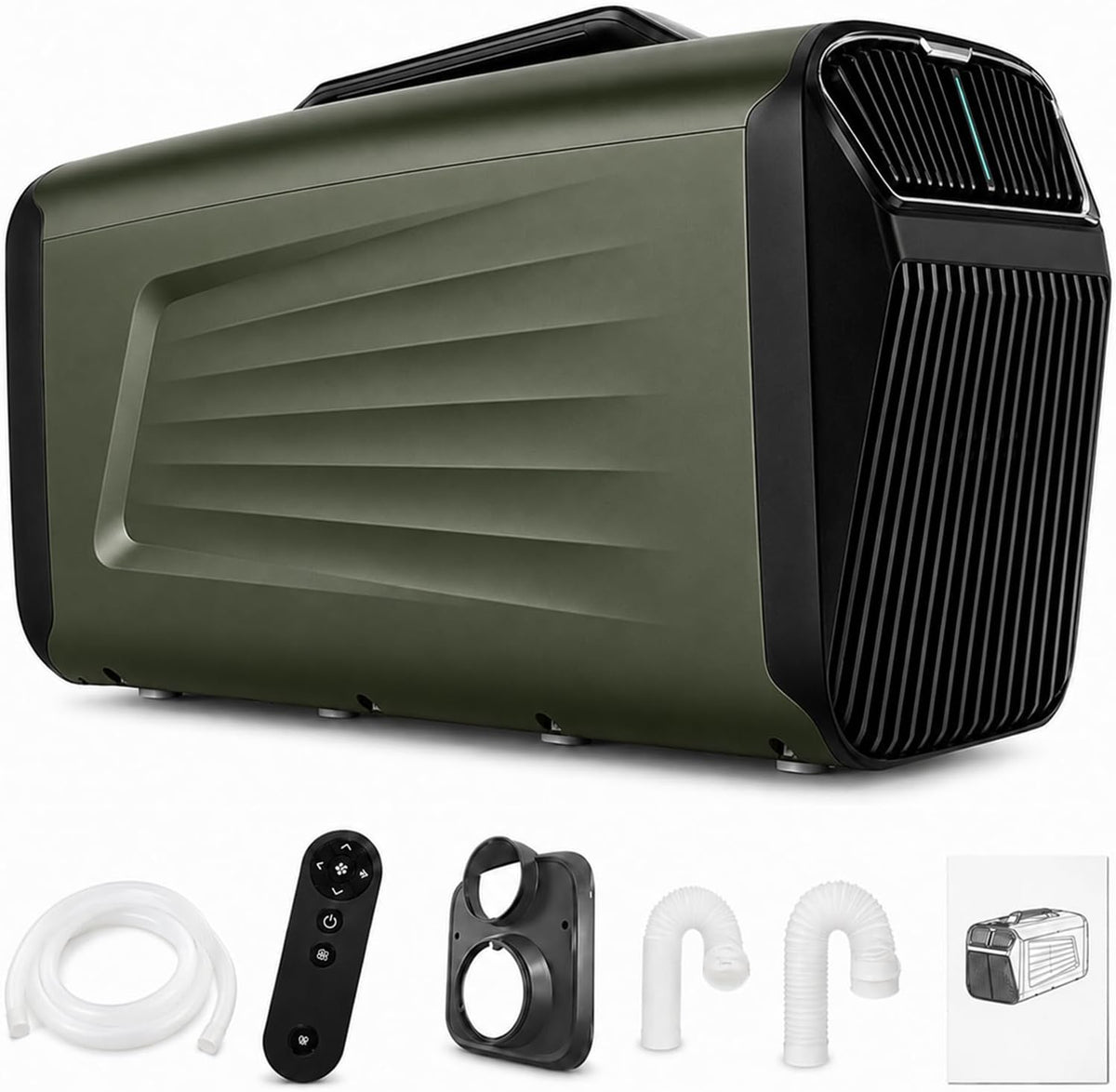 Climatiseur portable 12 V/24 V/220 V, 57 × 29 × 35 cm, 5200 BTU, 1500 W, mobile, JIMINHUIXIN