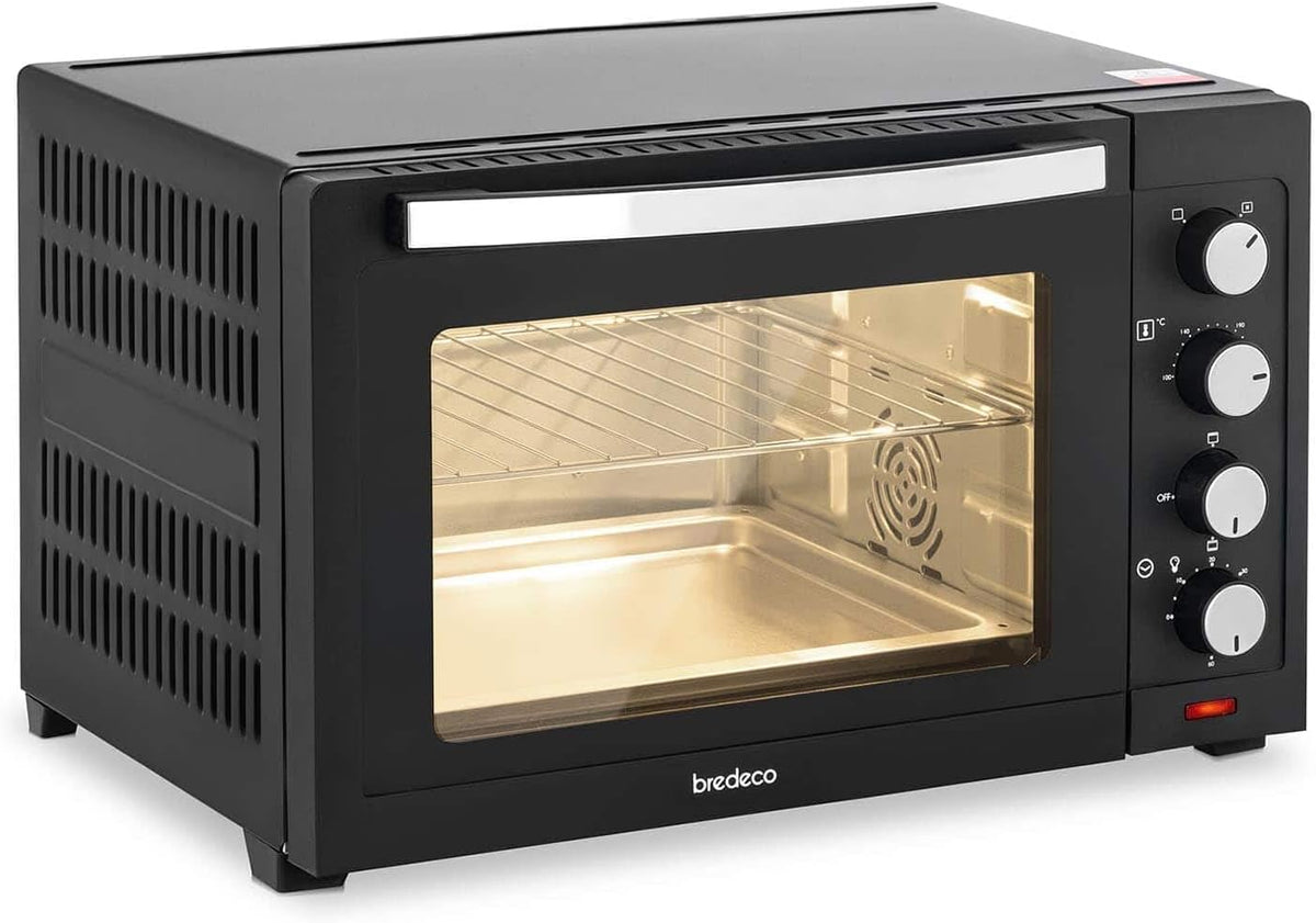 Mini-four BCMO-38 L, 1600 W, 100–230 °C, électrique, convection, 4 programmes, Bredeco