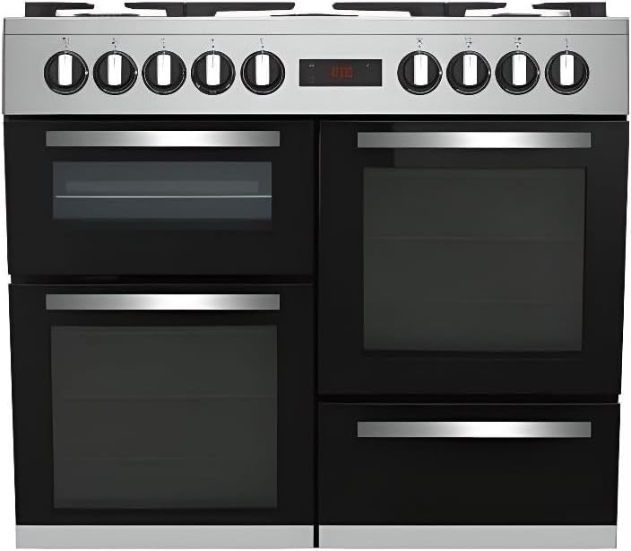 Beko PF335325DX cuisinière, 100 cm, 63 L, acier inoxydable, 7 feux
