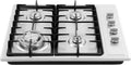 Cuisinière, 59 × 51 cm, 3,0 kW, 1,75 kW, 1,0 kW, acier inoxydable, à gaz, 4 feux, YNAADYH