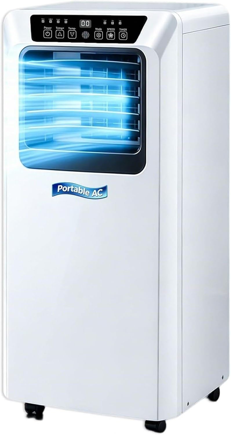 Climatiseur portable, 7000 BTU, 9000 BTU, avec télécommande, mobile, pour le bureau, LONGCAO