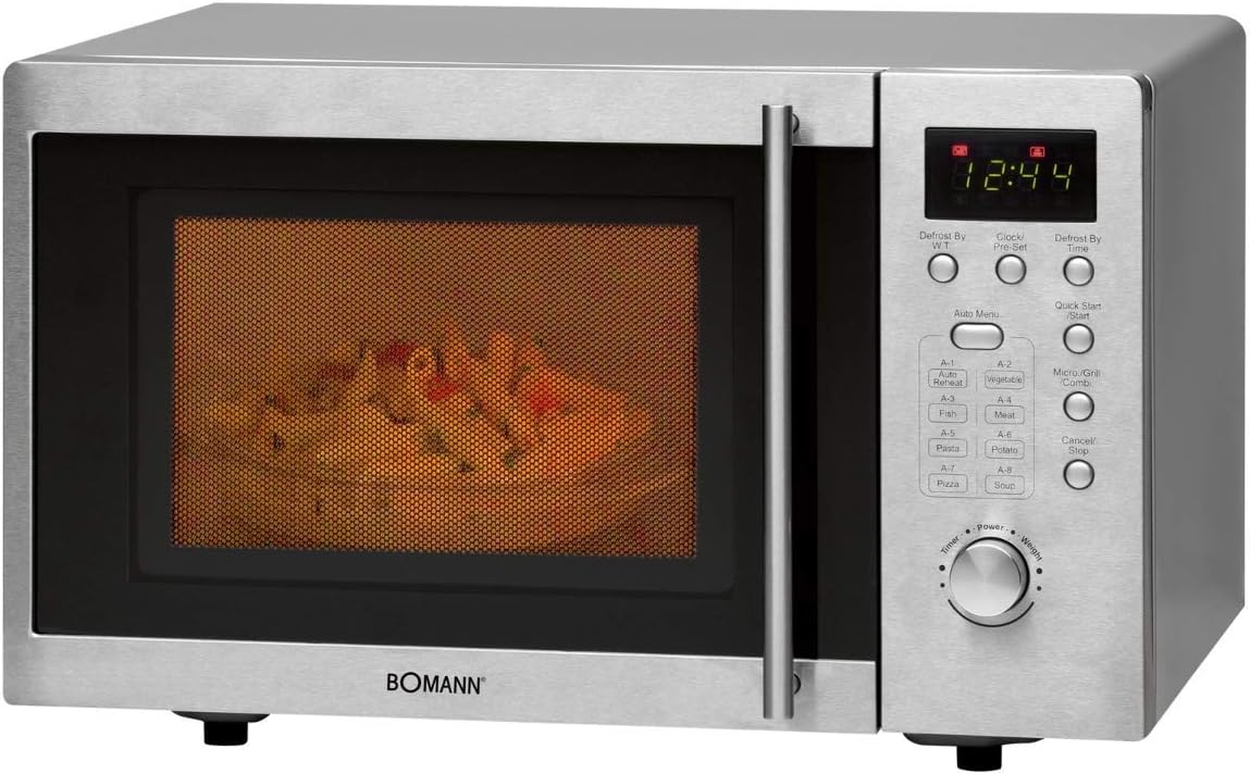 Four à micro-ondes MWG 2211, 28,5 × 46 × 37 cm, 20 L, grill, encastrable, 8 programmes, Bomann