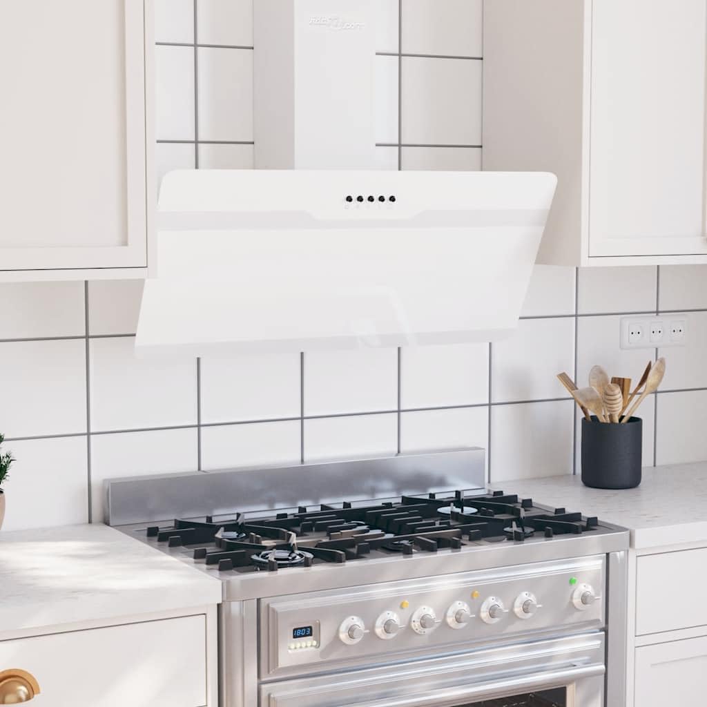 Hotte aspirante, 90 cm, 10,06 kg, acier, verre, blanc, pour la cuisine, pour le jardin