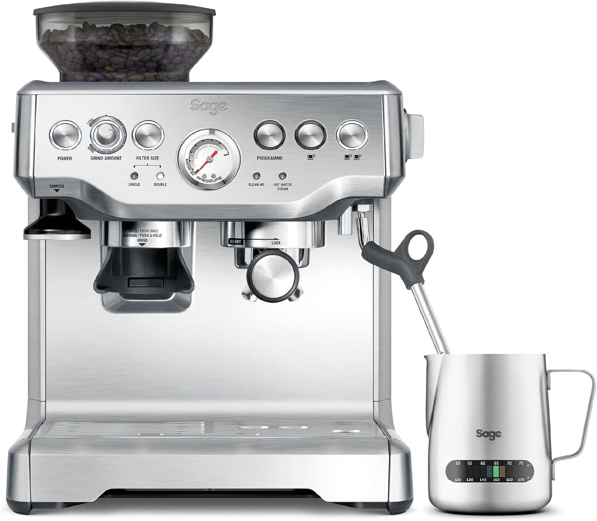 Machine à café, acier inoxydable, Sage