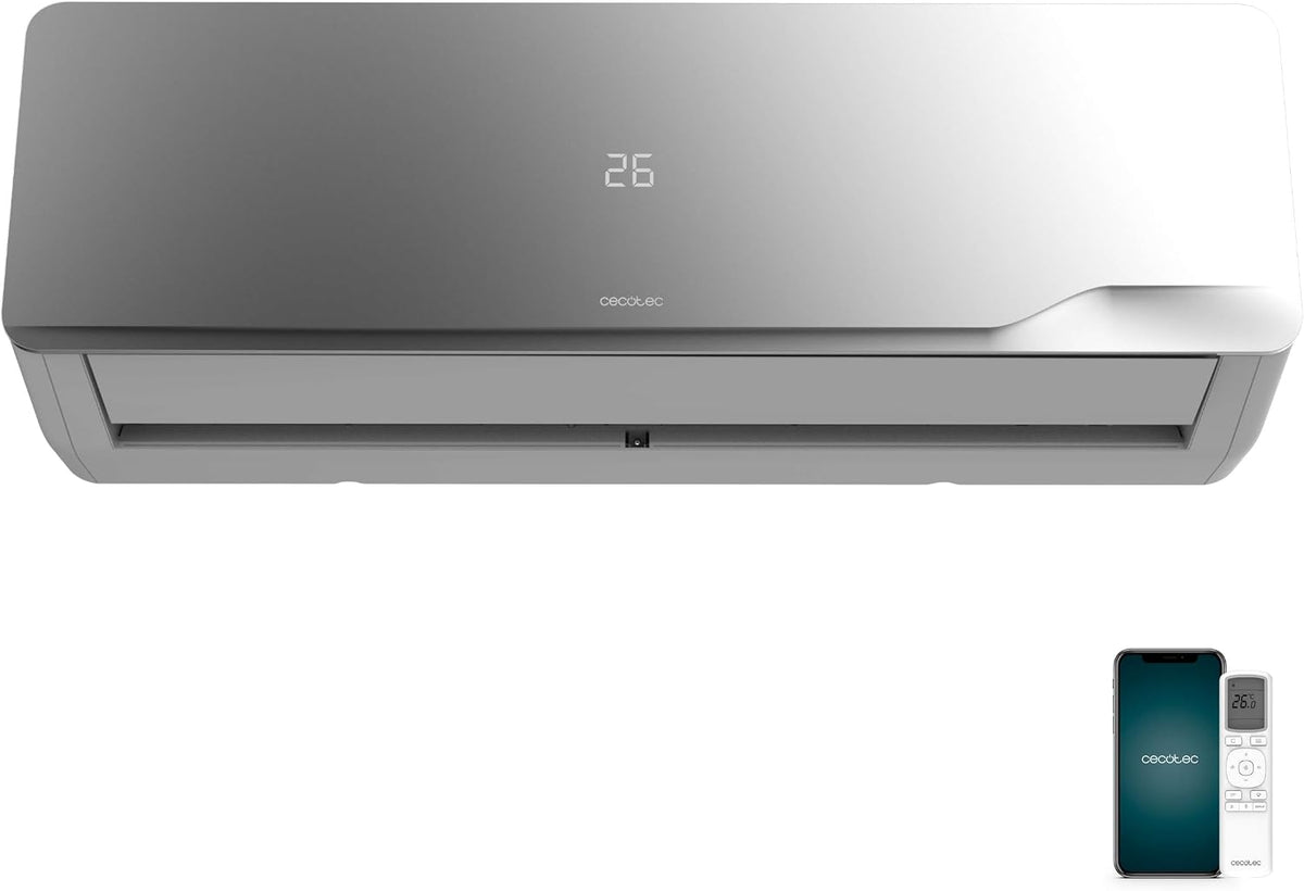 Cecotec climatiseur split, 12000 BTU, 21,6 L, avec éclairage LED, pompe à chaleur