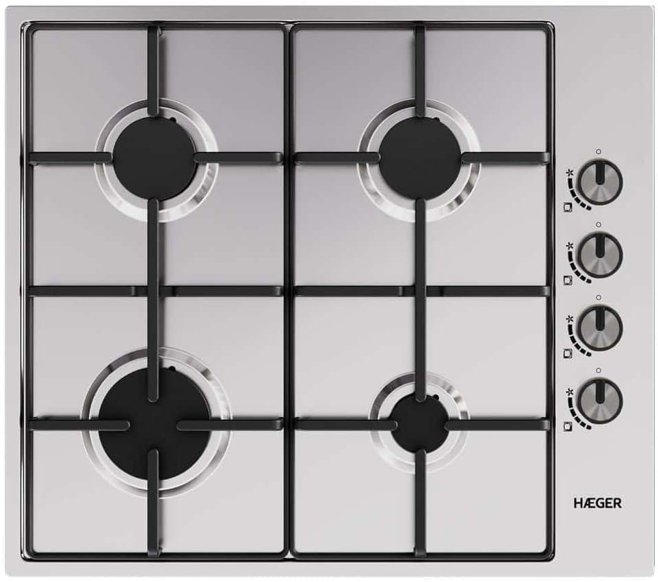 Table de cuisson, 60 cm, acier inoxydable, HAEGER