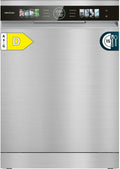 Cecotec lave-vaisselle, 60 cm, 1900 W, commande intelligente, acier inoxydable, compact, 15 couverts, 8 programmes